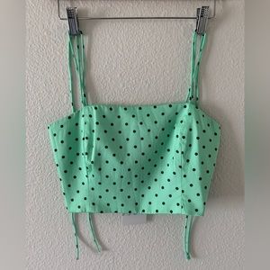 ZARA Lime Green Bandeau Top